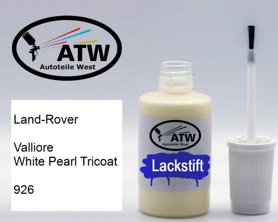 Land-Rover, Valliore White Pearl Tricoat, 926: 20ml Lackstift, von ATW Autoteile West.